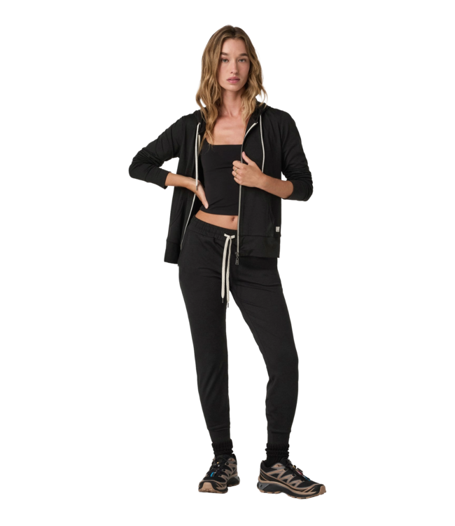 VUORI WOMENS HALO PERFORMANCE 2.0 HOODIE BLACK HEATHER