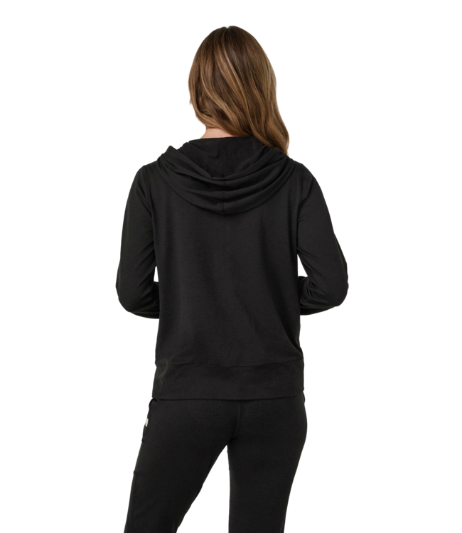 VUORI WOMENS HALO PERFORMANCE 2.0 HOODIE BLACK HEATHER