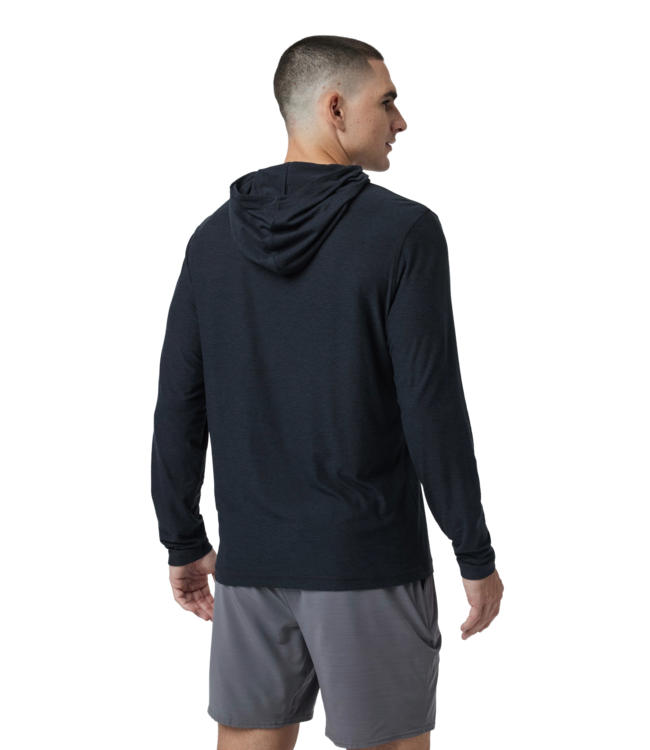 VUORI MENS STRATO TECH HOODIE BLACK HEATHER