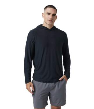 VUORI VUORI MENS STRATO TECH HOODIE BLACK HEATHER