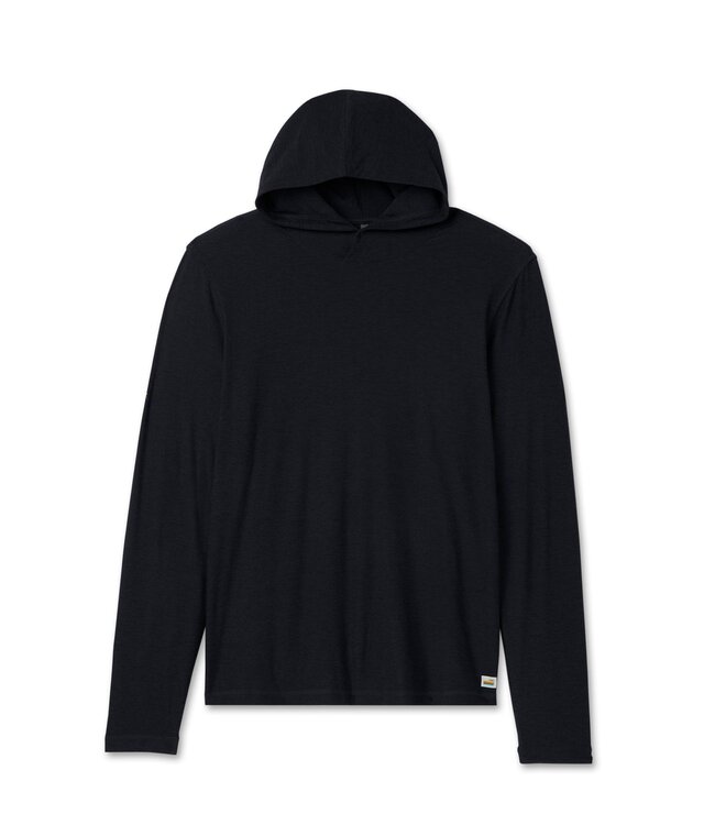 VUORI MENS STRATO TECH HOODIE BLACK HEATHER
