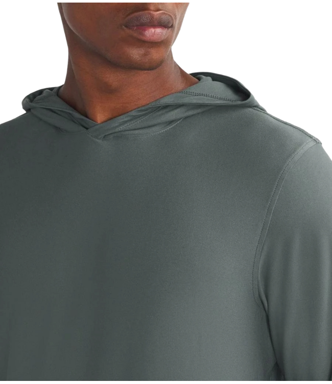 VUORI MENS STRATO TECH HOODIE SMOKED BERYL