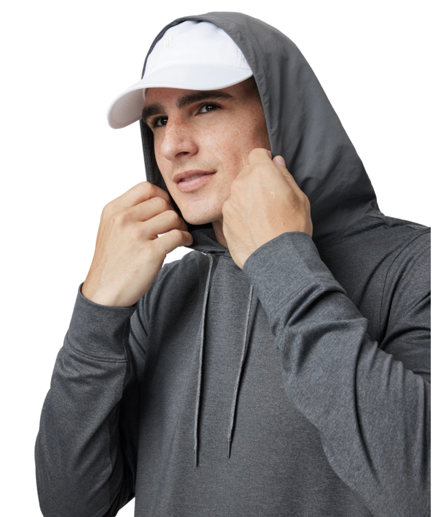 VUORI MENS SUNDAY ELEMENT HOODIE CHARCOAL HEATHER