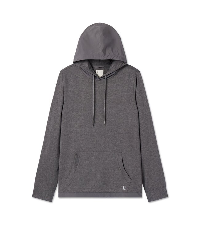 VUORI MENS SUNDAY ELEMENT HOODIE CHARCOAL HEATHER