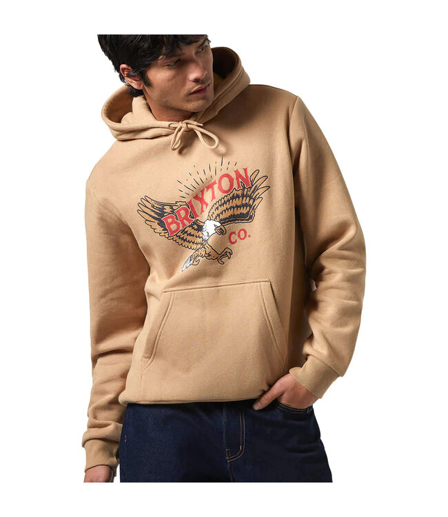 BRIXTON MENS KEELER HOODIE SAND