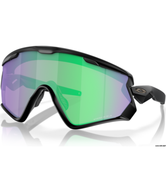 OAKLEY OAKLEY WIND JACKET 2.0 SUNGLASSES MATTE BLACK w/ PRIZM ROAD JADE