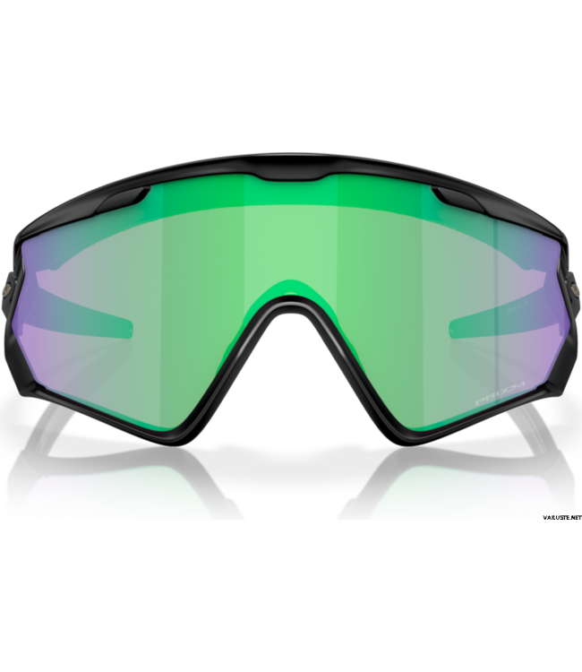 OAKLEY WIND JACKET 2.0 SUNGLASSES MATTE BLACK w/ PRIZM ROAD JADE