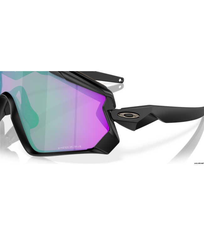 OAKLEY WIND JACKET 2.0 SUNGLASSES MATTE BLACK w/ PRIZM ROAD JADE