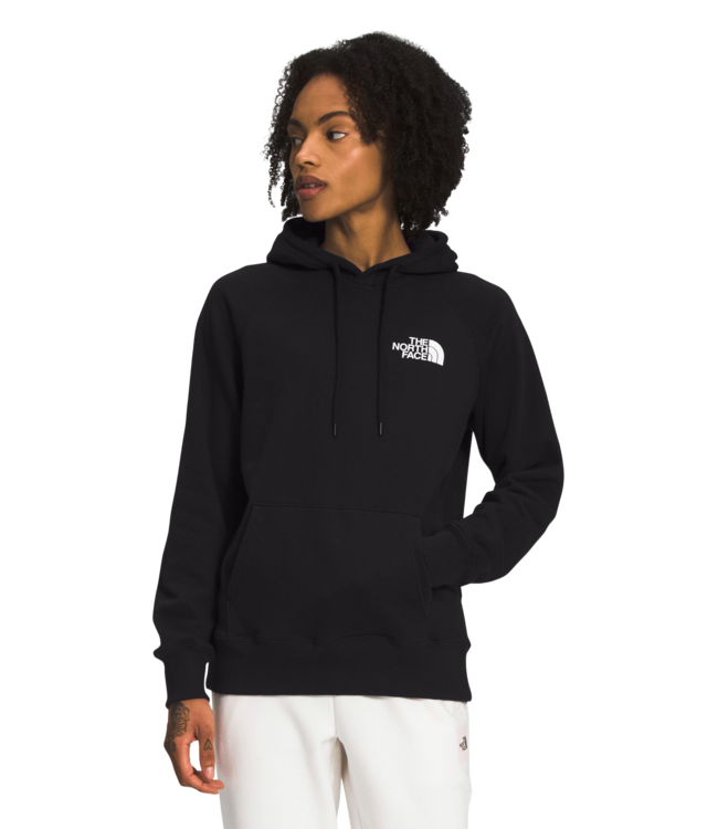 THE NORTH FACE WOMENS BOX NSE PULLOVER HOODIE TNF BLACK/TNF WHITE