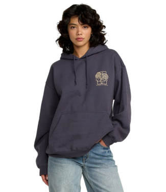 RVCA WOMENS BAGGIE BF HOODIE GRAVEL