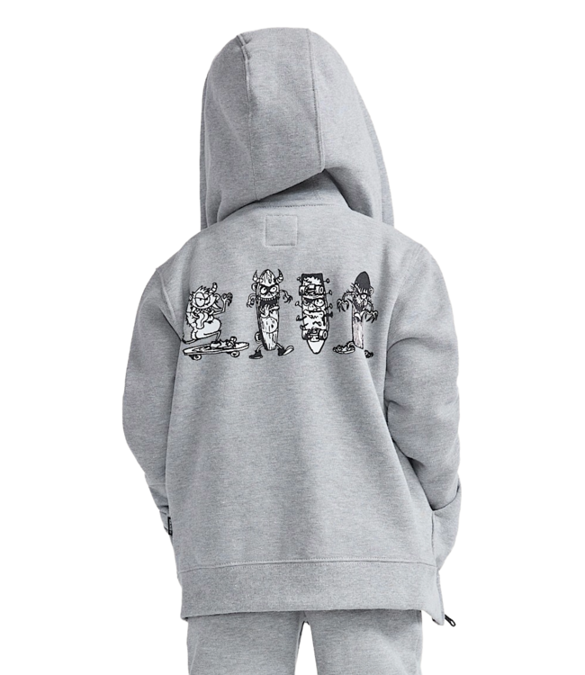 VANS KIDS SK8 POSSE FULL ZIP HOODIE (02F) CEMENT HEATHER