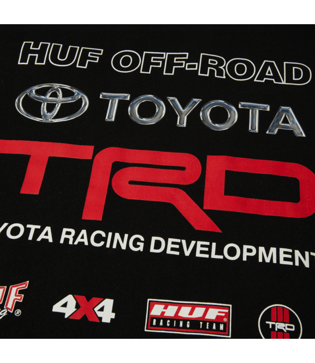 HUF MENS TEAM 4X4 HOODIE BLACK