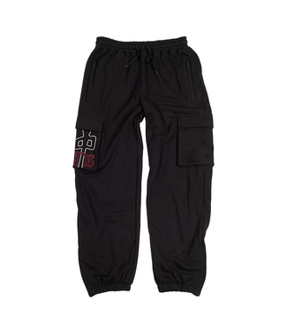 RDS RDS MENS OG OUTLINE CARGO SWEATPANTS BLACK/WHITE/RED