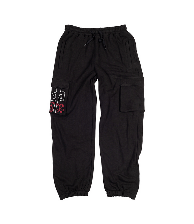 RDS MENS OG OUTLINE CARGO SWEATPANTS BLACK/WHITE/RED