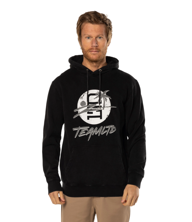 TEAMLTD MENS LOGO PALM HOODIE VINTAGE BLACK