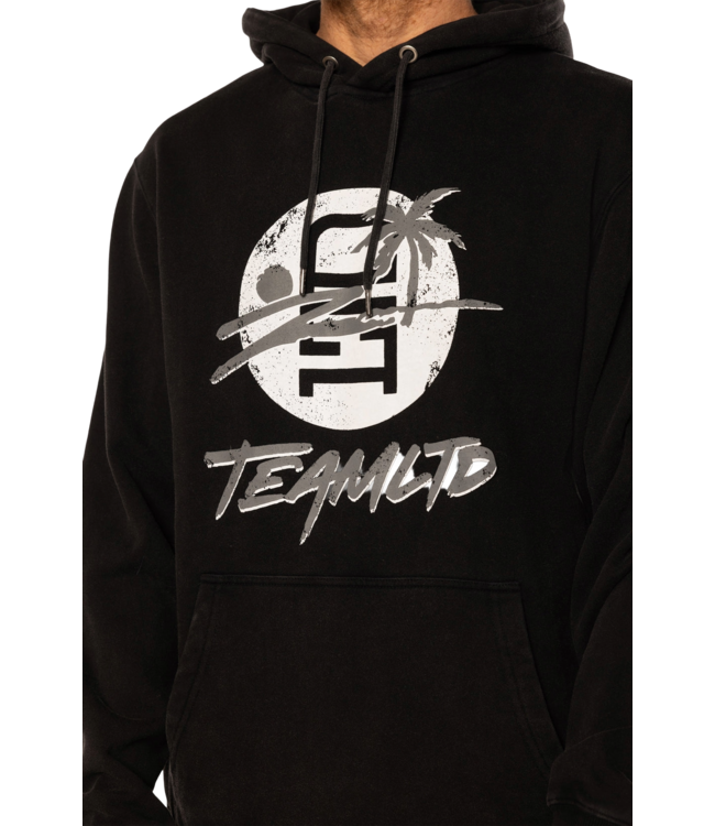 TEAMLTD MENS LOGO PALM HOODIE VINTAGE BLACK