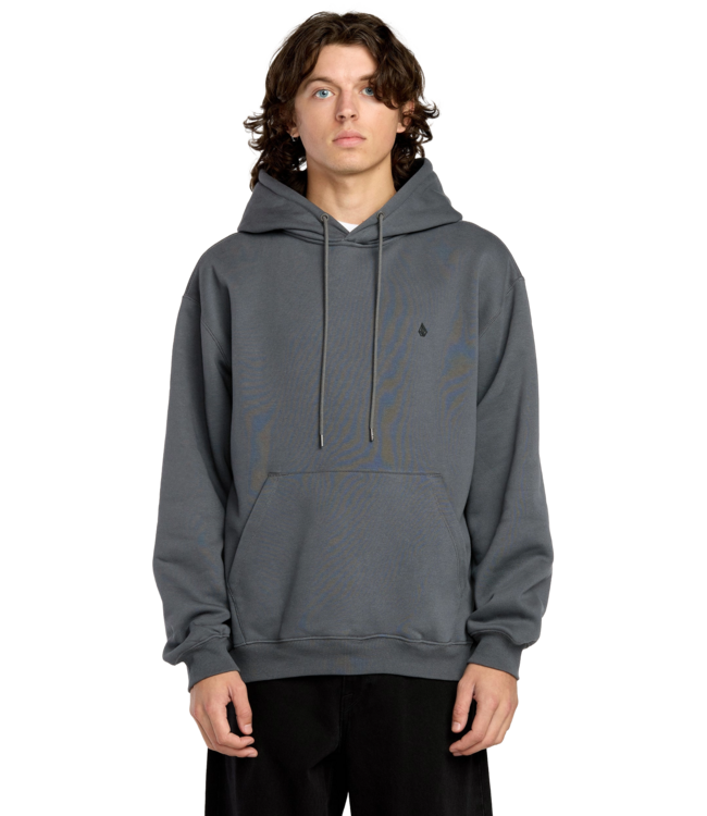 VOLCOM MENS SINGLE STONE PW PO HOODIE (ASB) ASHPHALT BLACK