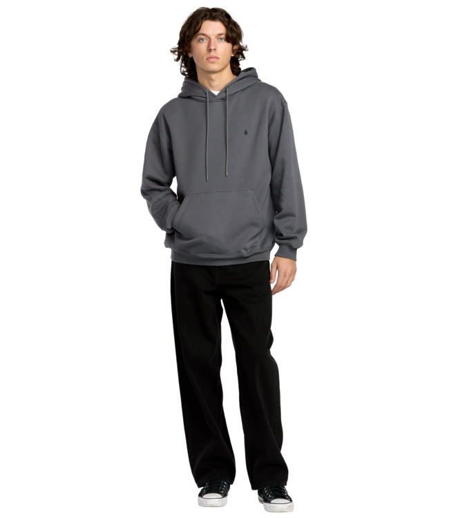 VOLCOM MENS SINGLE STONE PW PO HOODIE (ASB) ASHPHALT BLACK