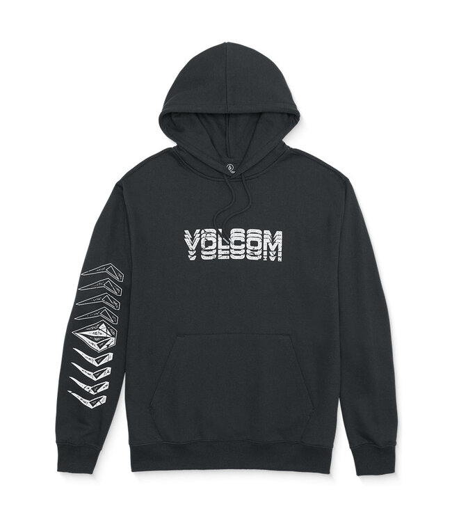 VOLCOM MENS CEMENT PO HOODIE WASHED BLACK HEATHER