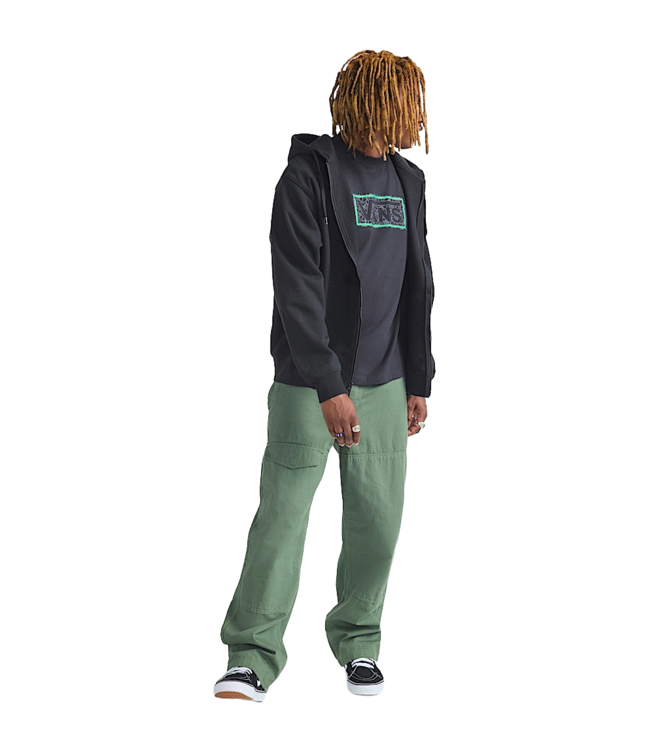 VANS MENS SKATE ATIBA HAZE ZIP HOODIE BLACK