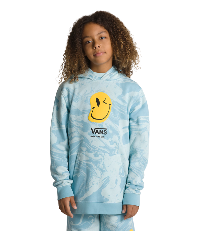 VANS KIDS MARBLE PULLOVER HOODIE BLUE GLOW