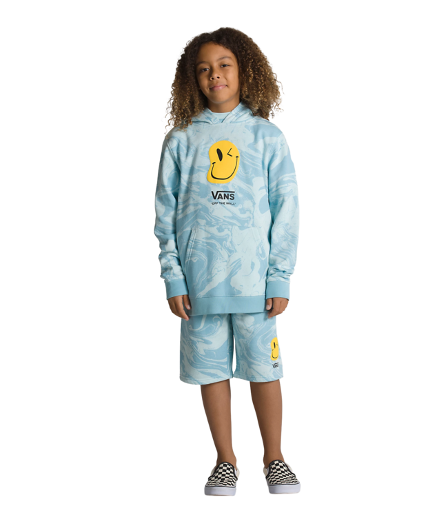 VANS KIDS MARBLE PULLOVER HOODIE BLUE GLOW