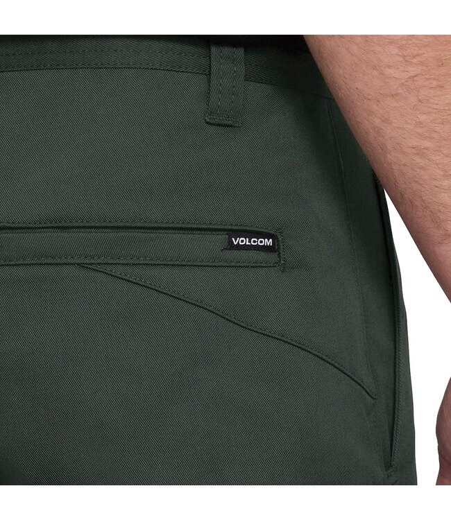 VOLCOM MENS FRICKIN SKATE CHINO PANTS DARK FOREST