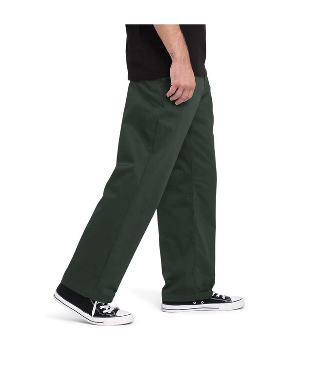 VOLCOM MENS FRICKIN SKATE CHINO PANTS DARK FOREST
