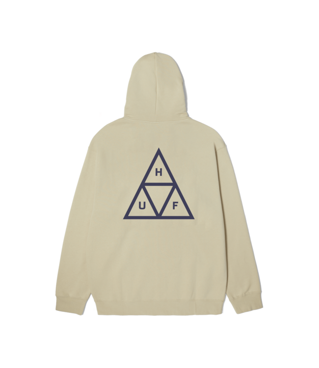 HUF MENS SET TRIPLE TRIANGLE PULLOVER HOODIE STONE