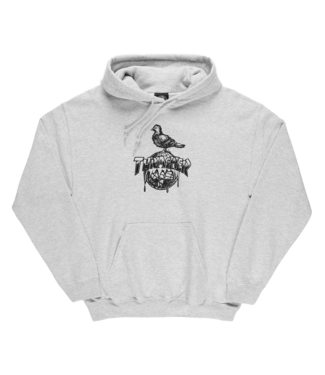 THRASHER X ANTIHERO MENS COVER THE EARTH HOODIE ASH GREY
