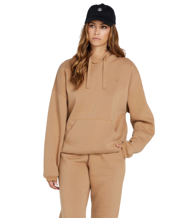 VOLCOM WOMENS STONE HEART II HOODIE MOCHA
