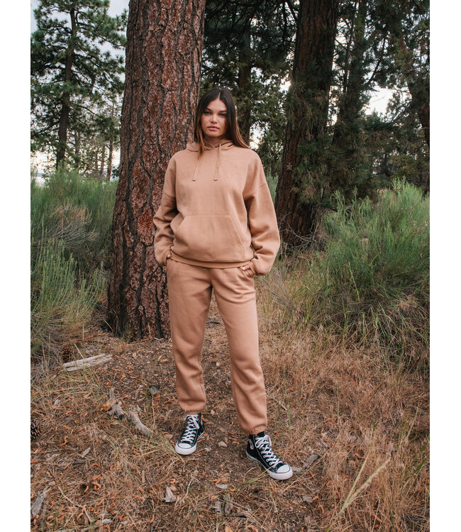VOLCOM WOMENS STONE HEART II HOODIE MOCHA