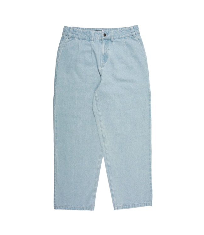 THEORIES MENS BELVEDERE PLEATED DENIM LIGHTWASH
