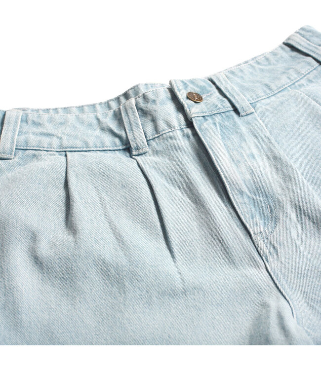 THEORIES MENS BELVEDERE PLEATED DENIM LIGHTWASH