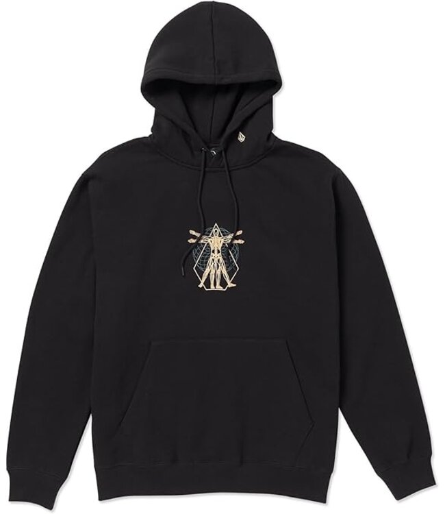 VOLCOM MENS UTOPIC PULLOVER HOODIE BLACK
