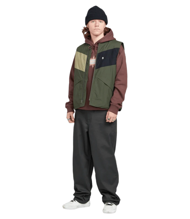 VOLCOM MENS BILLOW TWILL PANTS (ASB) ASPHALT BLACK