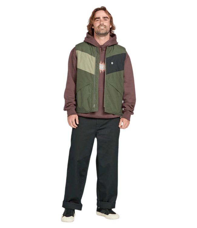 VOLCOM MENS BILLOW TWILL PANTS (ASB) ASPHALT BLACK