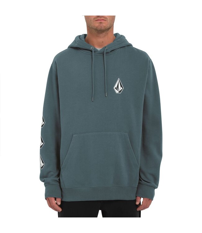 VOLCOM MENS ICONIC STONE PULLOVER HOODIE DARK SLATE