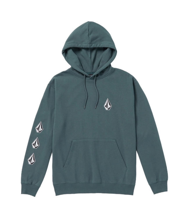 VOLCOM MENS ICONIC STONE PULLOVER HOODIE DARK SLATE