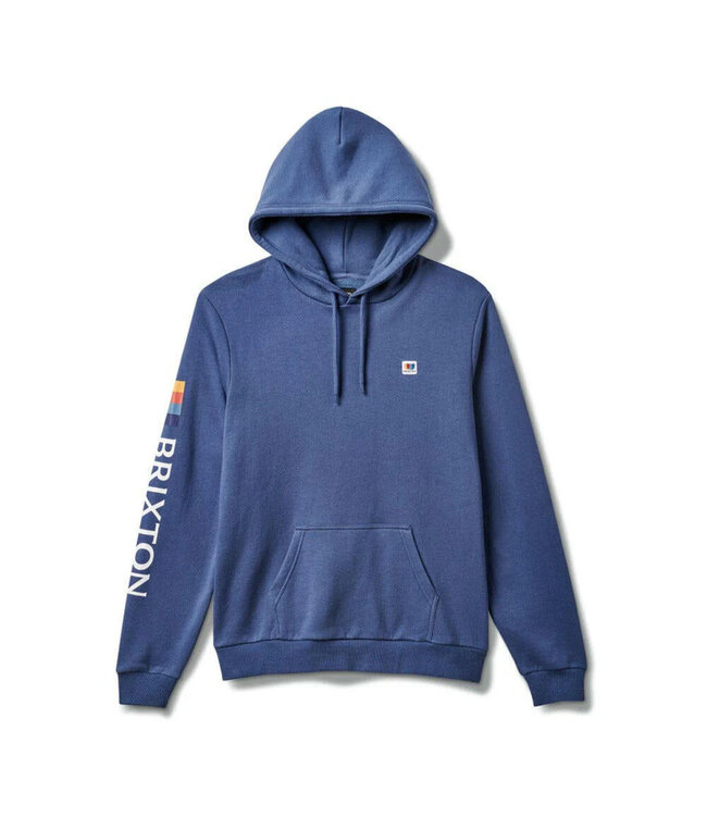 BRIXTON MENS ALTON HOODIE PACIFIC BLUE