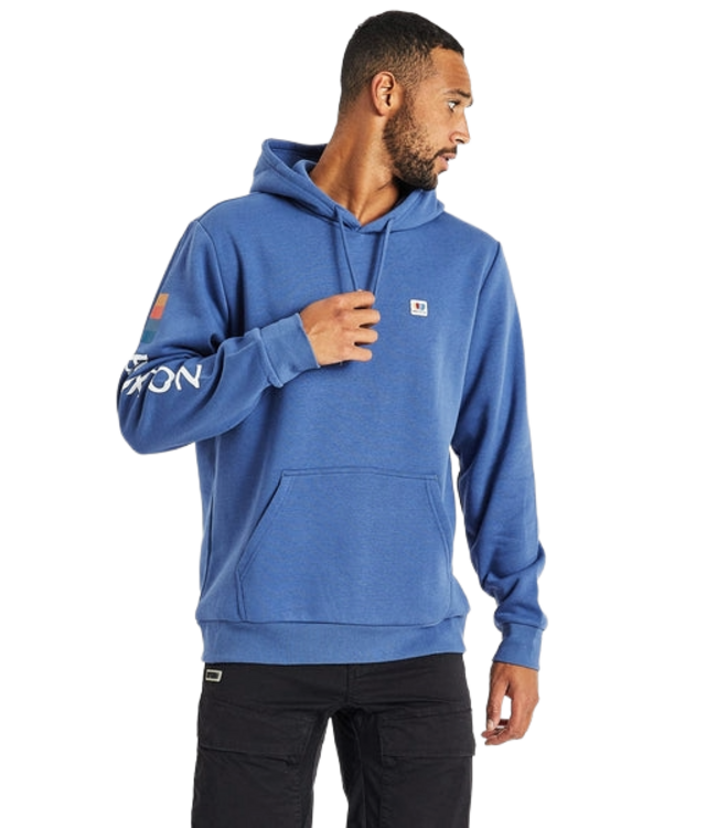 BRIXTON MENS ALTON HOODIE PACIFIC BLUE