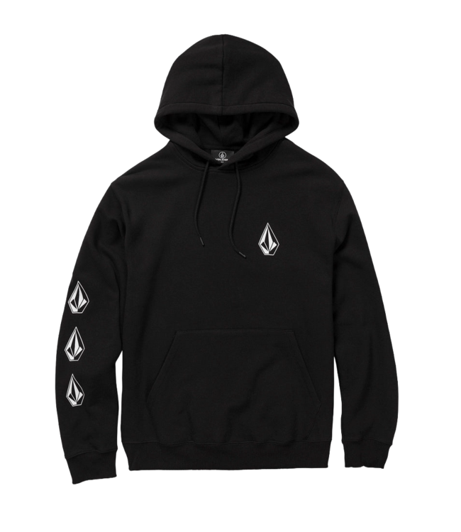 VOLCOM MENS ICONIC STONE PO HOODIE BLACK