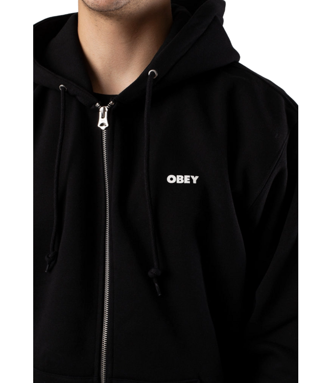 OBEY MENS OBEY BOLD HOODIE BLACK