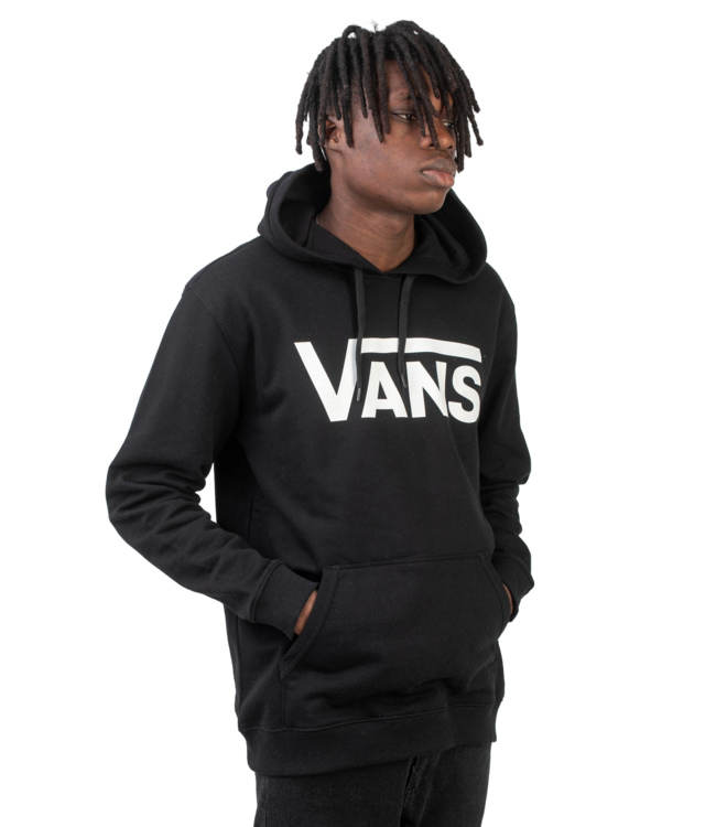 VANS MENS CLASSIC PULLOVER HOODIE BLACK/WHITE