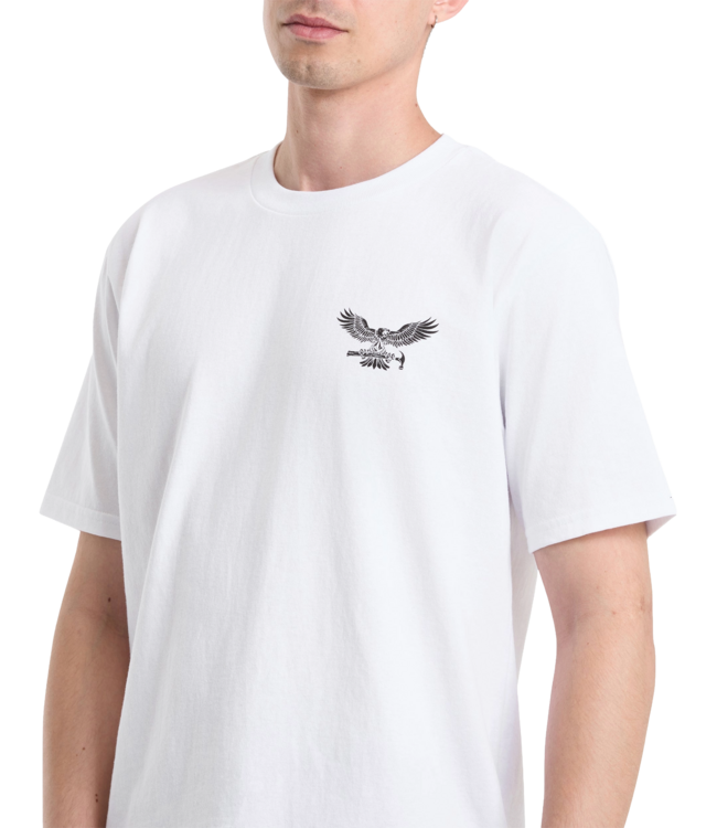 VOLCOM MENS HAMMERED SPLIT SS TEE WHITE