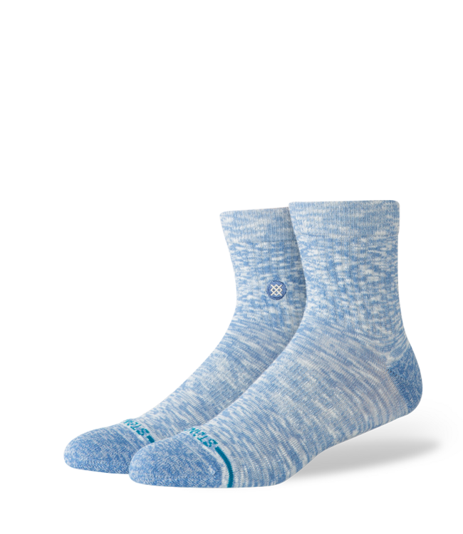 STANCE WOMENS SLUB QUARTER SOCKS CAPRI BLUE