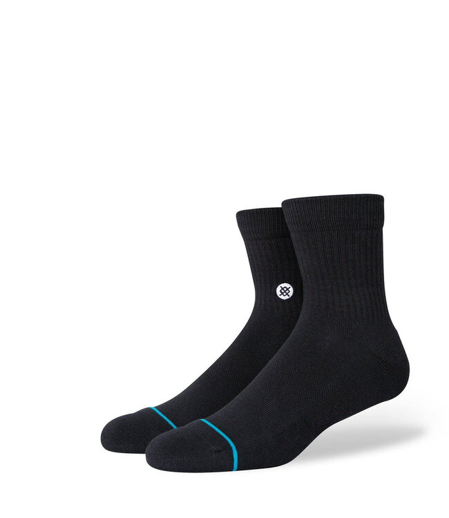 STANCE MENS ICON QUARTER SOCKS BLACK