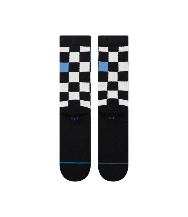 STANCE MENS CHEF CHECK CREW SOCK BLACK