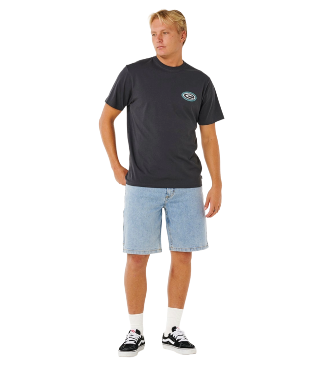 RIP CURL MENS TRAD SS TEE (8264) WASHED BLACK
