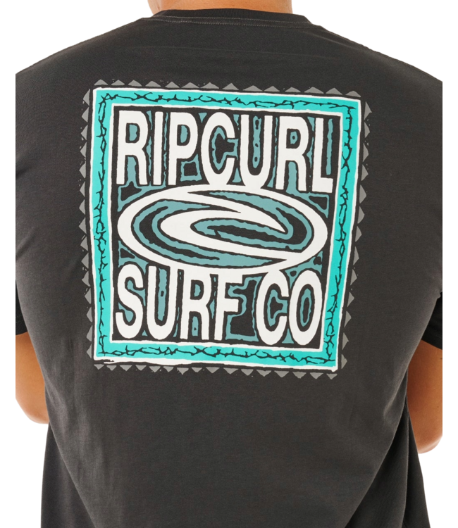 RIP CURL MENS TRAD SS TEE (8264) WASHED BLACK